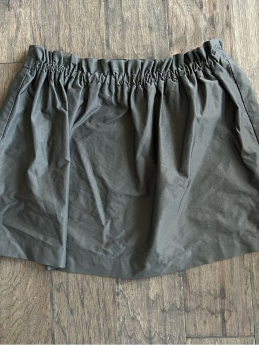 Charcoal Gray Elastic Waist Mini Skirt XS Zara Mini Skirt